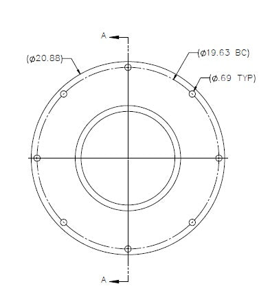 INLET CONE, SIZE 16, 4.63" TALL, 20.88" OD, STEEL
