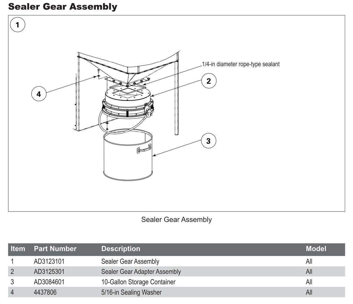 ASSEM ADAPTER SEALER GEAR