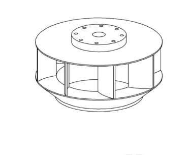 WHEEL BLOWER TEK280 CW ROTATION
